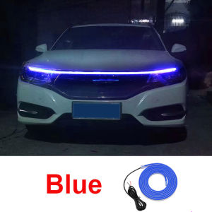 Car Hood Daytime Running Light Strip Waterproof Flexible LED Auto Decorative Atmosphere Lamp Ambient Backlight 12V