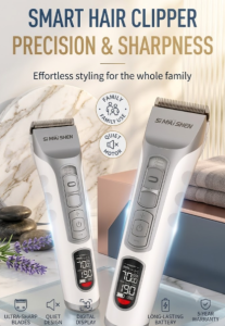Smart Hair Clipper Professional Cordless Hair Trimmer for Men Family USB Rechargeable LED Display