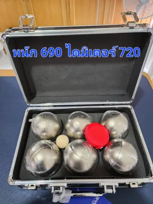 GRAND SPORT ลูกเปตอง 376211 1ชุดมี 6 ลูก มีลูกเกลี้ยง3ลูก ลูกลาย 3 ลูก เปตอง เส้นผ่านศูนย์กลาง 72 มม.▪️น้ำหนัก680 กรัม 690 กรัม เปตองแข่งขัน