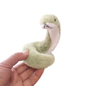 ZENDO12 Quấn quanh cánh tay Đồ chơi nhồi bông năm con rắn Con Rắn nhỏ Vải nhung lông Búp bê động vật rắn màu xanh lá cây Dễ thương Hoạt hình Búp bê nhồi bông hình rắn Quà Tặng trẻ em