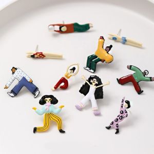 SYYX Bông tai lủng lẳng Bông tai Cô Gái Hoạt hình Y2K Hợp kim Bông tai dễ thương Cổ điển Phong cách Hàn Quốc Bông tai dạng Hạt tráng men Mùa hè