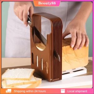 Toast Bread Slicer Stand Plastic Mold Foldable Cutting Tool Sandwich Loaf Rack Bread Slicer