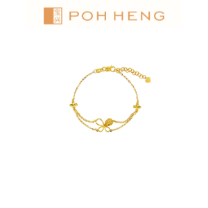 Poh Heng Jewellery 22K Butterfly Bracelet in Yellow Gold[Price By Weight]