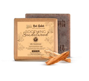 Nat Habit Soothing Sandalwood Soap - Exfoliates Brightens Skin & Reduces Fine Lines  (125 g)