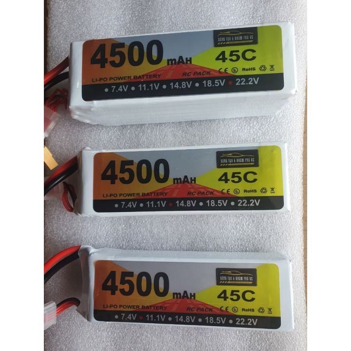 Pin LiPo cao cấp 3s, 4s, 6s 4500mah 45C dòng xả cao