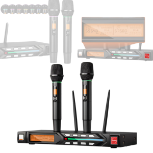 Bộ micro không dây Karaoke U8 Pro- Ontekco kèm đầu thu có cổng canon cổng 6.5mm tần số UHF tương thích với mọi âm ly loa kéo vang bảo hành 12 tháng