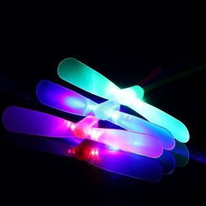 5 Pcs Random Color Luminous Bamboo Dragonfly Flashing Flying Fairy Toy Childrens