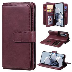 สำหรับ Xiaomi Mi 12T 11T 10T Pro/mi 13 13 Pro 13 Lite/mi 12 12 12 Pro 12เคสโทรศัพท์เบาบางแม่เหล็กกระเป๋าสตางค์หนัง10ช่องเสียบบัตรเคสเคสแบบพับปิดได้ TPU แบบนิ่ม