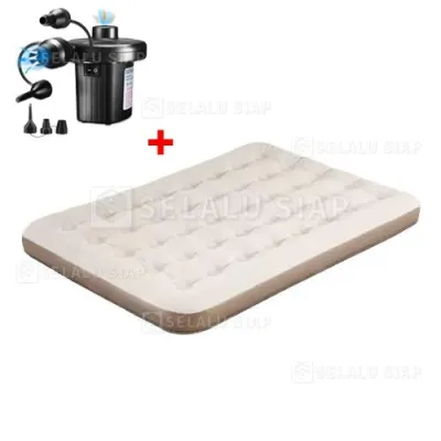 Kasur Angin Portable Kasur Angin Double 2 Orang Kasur Camping Portable Matras Tidur Kasur Angin Pompa Tiup Air Bed Single Twin Double Matras Air bed Anti kempes Bergaransi kasur angin mobil + pompa