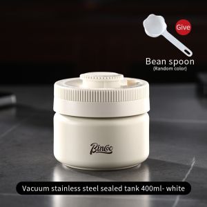 Bincoo hộp nhỏ bịt kín cà phê chân không Jar tươi Báo Chí 304 bằng thép không gỉ có hiển thị ngày kỷ lục lưu trữ container 400ml/600ml/1200ml