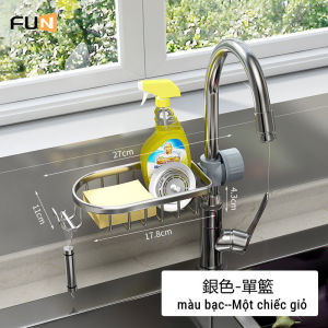 【Fun】giá Đựng Miếng Bọt Biển Cho Bồn Rửa Dụng Cụ Sắp Xếp Nhà Bếp Giá Đựng Miếng Bọt Biển Giỏ Thoát Nước Bồn Rửa Giá Đỡ Nhà Bếp Treo Trên Vòi Nước Rửa Chén Rửa Rau Củ Bồn Rửa Chén