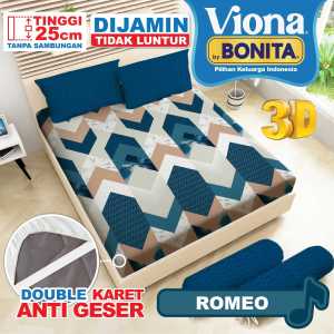 (TERMURAH BANTAL 4) VIONA by Bonita - Sprei BONITA King SIZE NO.1 (180x200) Tinggi 25 Anti Slip
