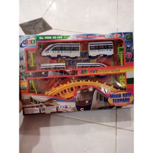 ADA LAMPU & SUARA | Mainan Anak Kereta Api MRT Indonesia 66 589 /Mainan Anak Kereta Api 4 Gerbong | Mainan Edukasi Anak Kereta Api Ukuran Sedang Menggunakan Baterai Berbahan Plastik Ada Lampu | Mainan Murah Dan Bagus