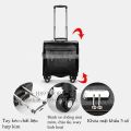 Vali du lịch Size 18 inch - Vali kéo thời trang chất liệu da cao cấp có khóa bảo mật và ngăn chống sốc máy tính. 
