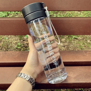 METALIX 800ML Water Cup Transparent Large Capacity Plastic Cup  Frosted Sports Water Bottle Kids