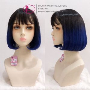 Ryuuta Wig Lolita Hana Bob Blow Poni Tipis Korea Kawaii Ulzzang