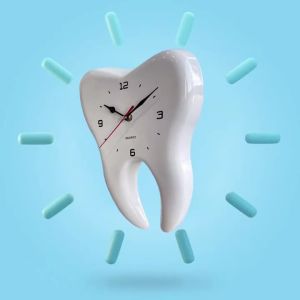 xpkQ Creative Tooth Wall Clock Decor Wall Clocks Silent Art Mural Clock Luxury Modern Cartoon Watches Living Room Home Decoration B3K9H