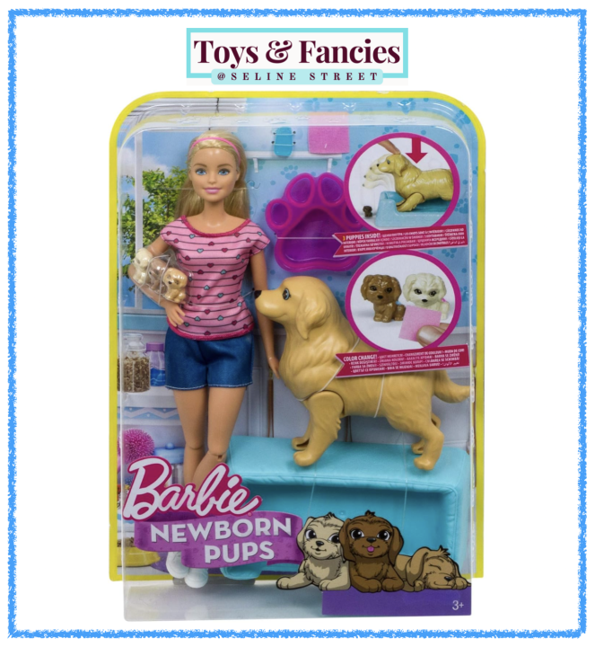 Barbie newborn pups doll & pets cheap