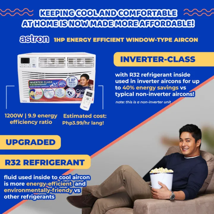 Astron 1HP Inverter Class Window Type Aircon with Remote - TCL100RE ...