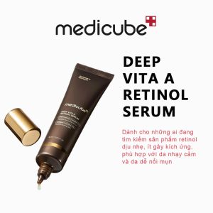 Medicube Deep Vita A Retinol Serum 30ml-Tinh Chất Retinol Thế Hệ Mới Chống Lão Hóa & Làm Đều Màu Da