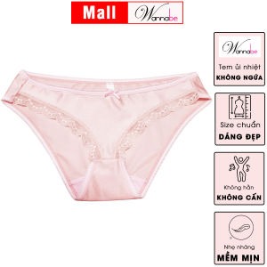 Quần lót nữ WANNABE quần chíp thun lạnh phối ren mềm mại 2 ống quần nên không gây hằn không cấn QLT15