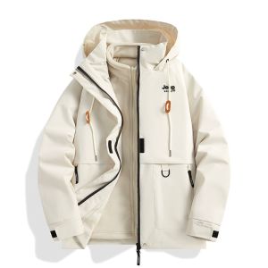 Jeep tinh thần mùa đông Windproof jaket kalis không khí cho wanita jaket mendaki gunung 3 dalam 1 jaket trùm đầu có thể tháo rời dalam kuning