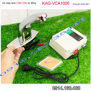 Vòi lạnh cảm ứng hồng ngoại KAG-VCA1000 2in1 điện-pin Vòi chậu tự động tắt mở nước sử dụng trên 20000 lần siêu bền tiết kiệm nước