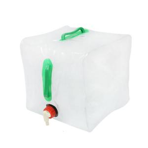 Outdoor Portable Water Bag with Faucet Folding Bucket Drinking Water Container Leakproof Pouch Water Storage Carriers