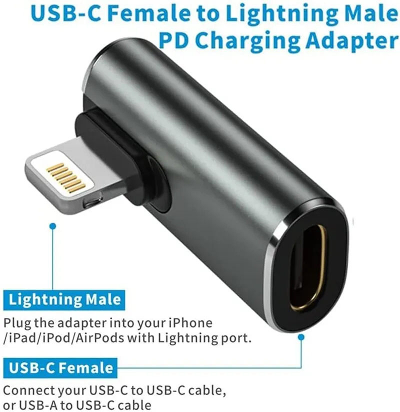 Lightning Adapter C Port To Iphone Converter 20W USB Type C To