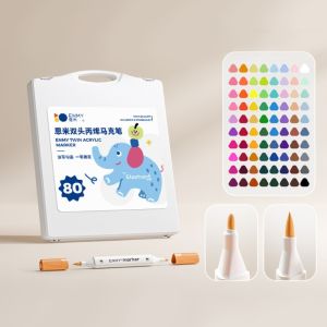 CUNXIN Fineliner Drawing 24/36/48/60/80 Colors Art Marker Pens Archival Ink Hook Liner Child Painting Graffiti Pens Fine Line Pen White Ink Dual Tip Brush Acrylic Paint Marker Artists