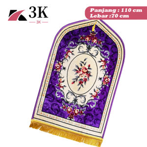 (3K) Sajadah Malaysia Kubah & Persegi UK 70x110cm Premium Tebal / Sajadah Empuk Busa Motif Rumbai