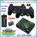 Game Stick 4k HDMI điện tử 4 nút máy chơi game cầm tay không dây，máy tính Tặng kèm thẻ nhớ TF 32GB/64Gb. 