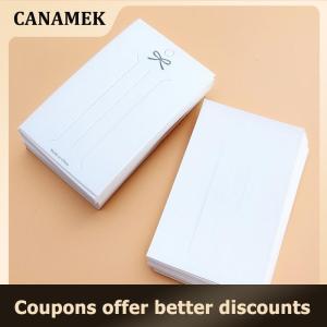 【 CANAMEK 】 50PCS White hairpin card Trinket packaging hair display Cardboard Hair Clip