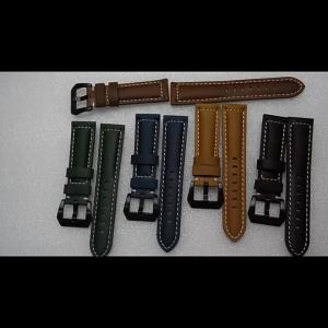 In Stock Hot-Selling Genuine Leather Watch Strap Crazy Horse Suede Cowhide Top Layer   Sports Mens Rugged Watch Strap 20-26mmHot