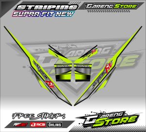 STRIPING VARIASI HONDA SUPRA FIT NEW  / STICKER LIST MOTOR HONDA SUPRA  FIT NEW