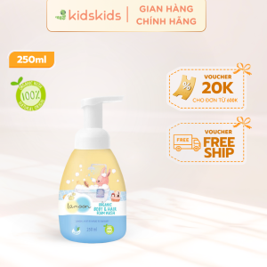 Sữa tắm gội Organic cho bé dạng bọt Lamoon - Bình 250ml