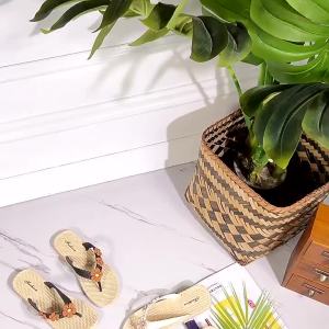 [Free Shipping] Womens Summer New Style Casual Outdoor Flat-Heeled Soft-Soled Non-Slip Plastic Flower Beach Flip-Flops