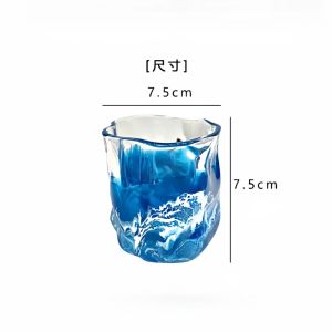 xpkQ Creative Wave Shaped Glass Wine Cup Whiskey Glass Personal Water Mug Artistic High-Quality Gift Q9Z6P