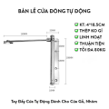 Bản Lề Cửa Đóng Tự Động có chỉnh tốc độ, Tay Đẩy Cửa Dành Cho Cửa Gỗ, Nhôm, Thiết Bị Đóng Cửa Thông minh không gây ồn cho cửa nhà, văn phòng. 