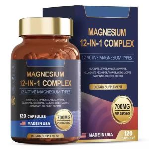 Totaria Magnesium Complex 700mg Magnesium Glycinate Supplement With 12 Active Magnesium For Nerves F