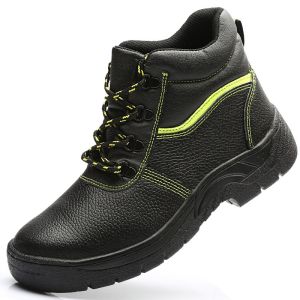 Size 37-46 Mens Steel Toe Safety Shoes Anti Smashing Anti Stabbing Work Shoes Fashion Short Boots