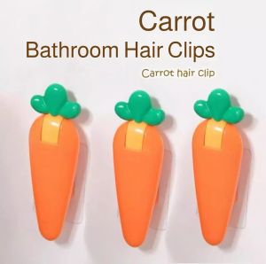 【buy 1 free 1】Hair Clip Floor Drain Multifunctional Cleaning Tool Clip Cute Carrot Bathroom Cleaning Clip/Bathroom Cleaning Tool Clip Multifunctional Cleaning Floor Drain Hair Clip Cute Carrot Trash Clip