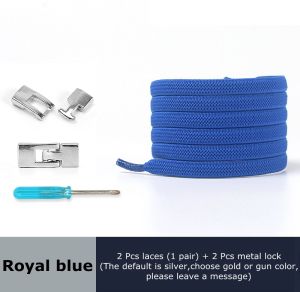 1 Đôi Dây Giày Đàn Hồi Dây Giày Đế Bằng Khóa Kim Loại Chữ Thập Không Buộc Dây Giày Thể Thao Tiện Lợi Và Nhanh Chóng 1 Giây Dây Giày Lười Cho Cả Nam Và Nữ