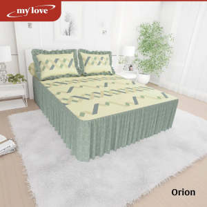 SPREI MY LOVE RUMBAI KING uk. 180x200x50cm - MOTIF TERBARU (SPREI SET TANPA SELIMUT)