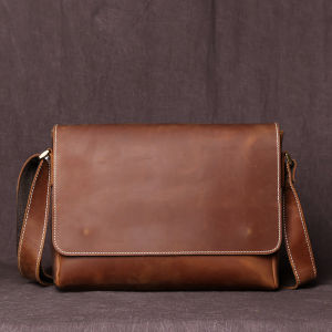 Genuine Leather Men Shoulder Bag Vintage Messenger Bags Male Crossbody Bags Mans Handbag Sling Bag For Man NASVA