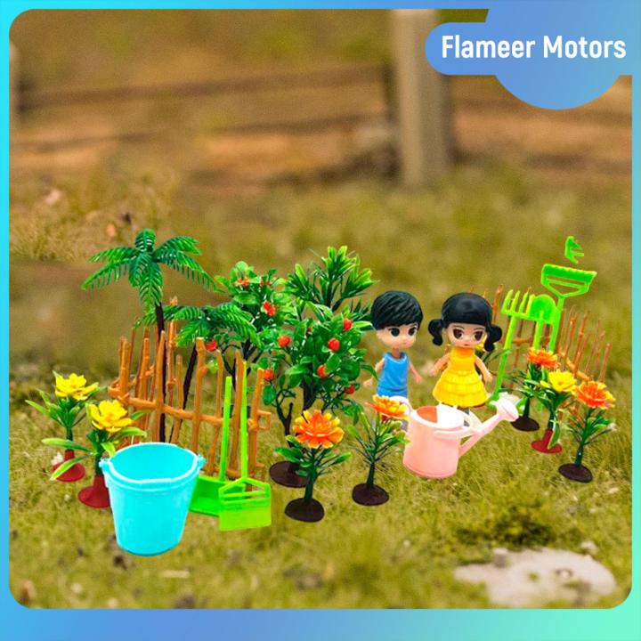 Flameer Fairy Garden Accessories Miniature Garden Set Diorama Statue  Dollhouse Decoration DIY Kit Cognitive Toy Decoration Plants Lazada PH