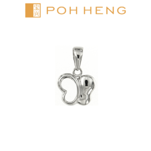 Poh Heng Jewellery 18K Butterfly Pendant in White Gold*Online Exclusive*