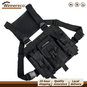 [Winnereco Flagship Mall]Molle หน้าอกถุง Oxford ผ้าไหล่ Molle กระเป๋าปรับได้หลายกระเป๋าน้ำหนักเบาสำหรับการเดินทางปีนเขาขี่จักรยาน