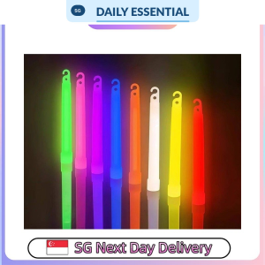 【DAILY ESSENTIAL】 Outdoor Signal Glow Sticks | 6 Inch Hook Style | 5 or 10 Pieces