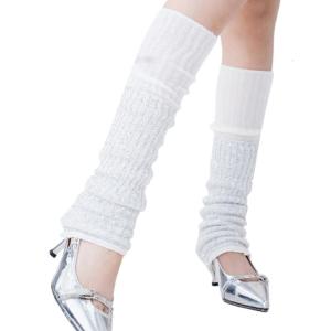 Dệt kim có viền làm ấm chân với sáng Sequins chắp vá Stretch tất kiểu ủng không che bàn chân chân Phụ kiện cho Đảng và mặc hàng ngày